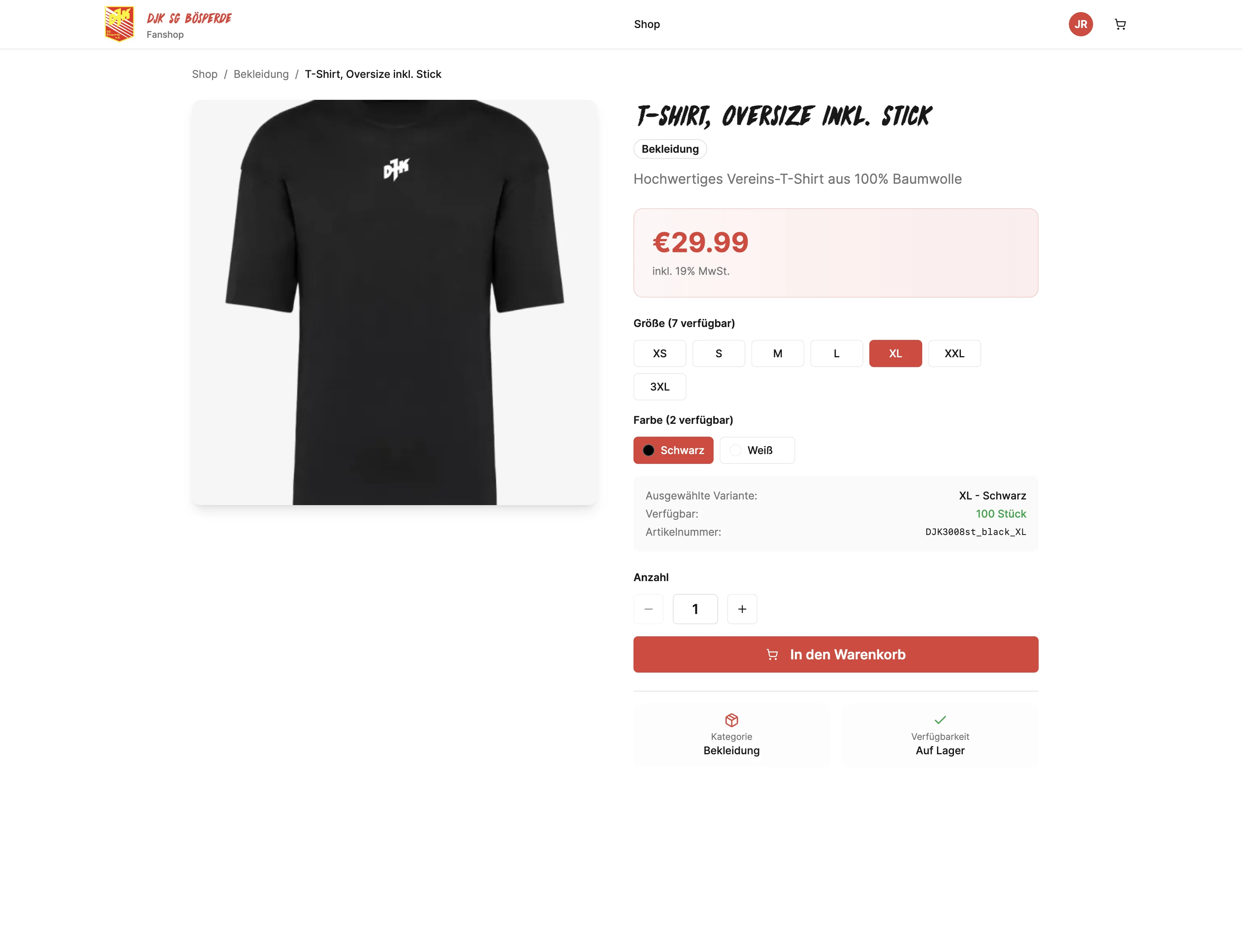 DJK SG Bösperde Fanshop – Produktseite